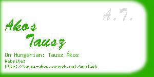 akos tausz business card