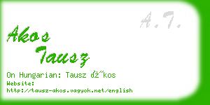 akos tausz business card